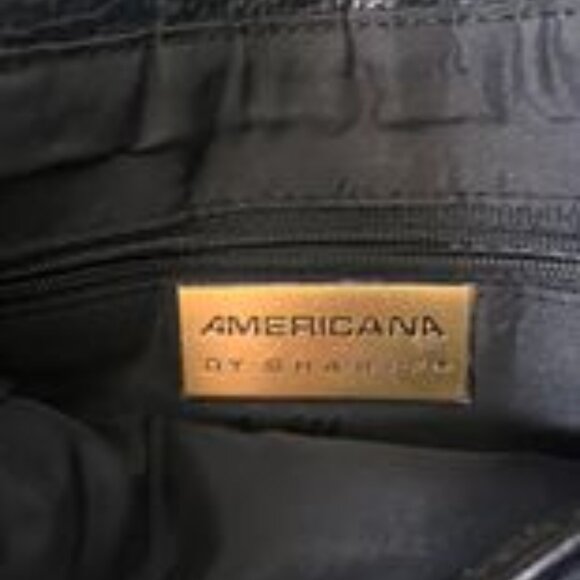 Black Leather, Vintage, Americana By Sharif purse - Picture 2 of 4